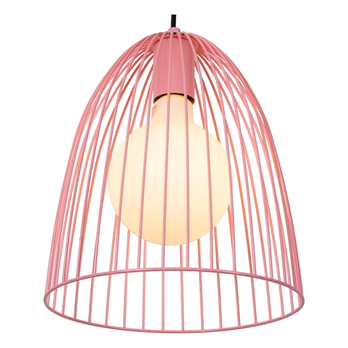 Lucide MACARONS - Hanglamp - Ø 24,5 cm - 1xE27 - Roze - detail 1
